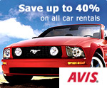 Save up to 40% on all car rentals by Avis