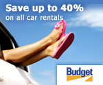 Save up to 40% on all car rentals by Budget